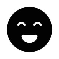 An editable icon of laughing emoji, easy to use and download vector