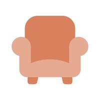 Armchair, sofa, couch icon, isolated on white background. Furniture symbol vector
