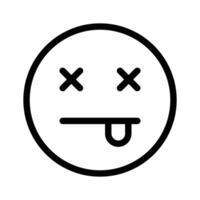 Dead face emoji design, premium vector