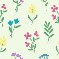 Seamless pattern with Decorative flowers vector