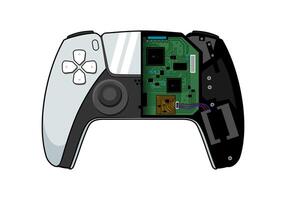 Playstation 5 Game Controller Design Illustration vector