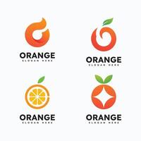 Orange logo design symbol. illustration vector