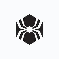 araña logo modelo y icono vector