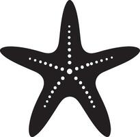 Star Fish Silhouette Illustration White Background vector