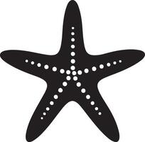 Star Fish Silhouette Illustration White Background vector