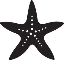 Star Fish Silhouette Illustration White Background vector