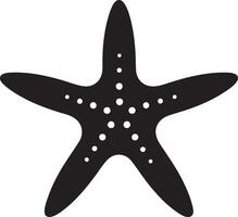 Star Fish Silhouette Illustration White Background vector