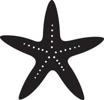 Star Fish Silhouette Illustration White Background vector