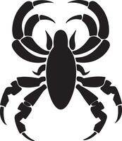 Scorpion Silhouette Illustration White Background vector