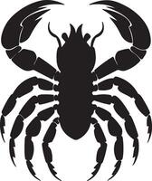 Scorpion Silhouette Illustration White Background vector