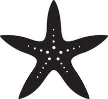 Star Fish Silhouette Illustration White Background vector