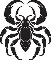 Scorpion Silhouette Illustration White Background vector