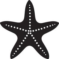 Star Fish Silhouette Illustration White Background vector