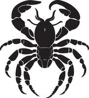 Scorpion Silhouette Illustration White Background vector