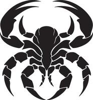 Scorpion Silhouette Illustration White Background vector