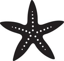 Star Fish Silhouette Illustration White Background vector