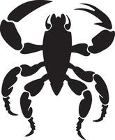 Scorpion Silhouette Illustration White Background vector