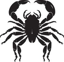 Scorpion Silhouette Illustration White Background vector