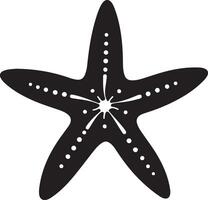 Star Fish Silhouette Illustration White Background vector