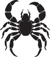 Scorpion Silhouette Illustration White Background vector