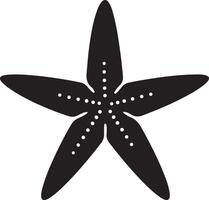 Star Fish Silhouette Illustration White Background vector