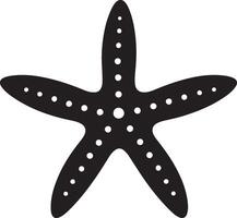 Star Fish Silhouette Illustration White Background vector