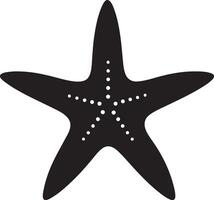 Star Fish Silhouette Illustration White Background vector