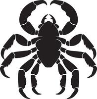 Scorpion Silhouette Illustration White Background vector