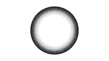 Noise circle frame. Gradient round dotted border. Grain ring geometric texture. Isolated halftone pattern round shape. vector