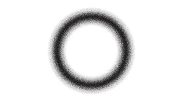 Dot noise circle frame. Gradient grain pattern border. Ring halfton figure. Isolated grunge round shape. vector