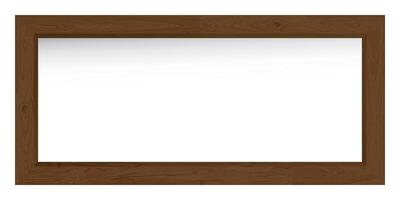 Blank dark wooden graphic rectangle frame isolated template illustration vector