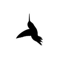 Flying Hummingbird Silhouette, can use Art Illustration, Website, Logo Gram, Pictogram or Graphic Design Element vector