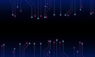 Red and blue circuit board background. Digital vector