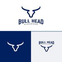 Bull head logo design . Bull illustration logo concept vector