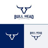 Bull head logo design . Bull illustration logo concept vector