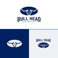 Bull head logo design . Bull illustration logo concept vector