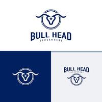 toro cabeza logo diseño . toro ilustración logo concepto vector