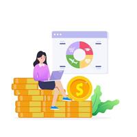 Budget Planning, finance management illustration. vector