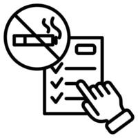de fumar cesación programa icono línea ilustración vector