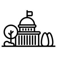 Capital Park icon line illustration vector