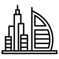 Urban Landmark icon line illustration vector