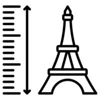 Landmark Heights icon line illustration vector