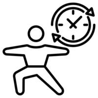 Exercise Routine icon line illustration vector