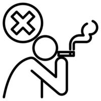 Quit Smoking icon line illustration vector