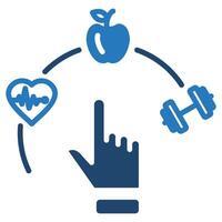 Healthy Lifestyle Choices icon line illustration vector