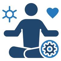 Stress Management Techniques icon line illustration vector