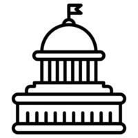 Capitol View icon line illustration vector