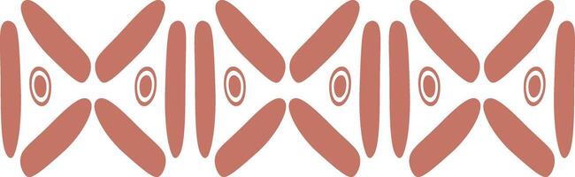 Ethnic Style Borders with Tribal Abstract Pattern. Hand Drawn Design Style. Isolated on White Background. vector