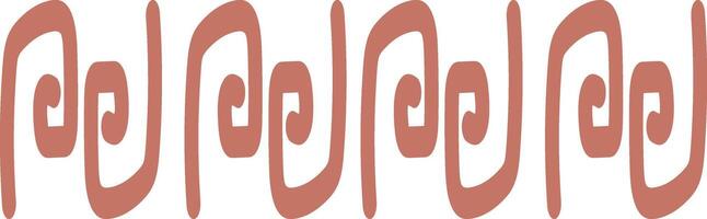 Ethnic Style Borders with Tribal Abstract Pattern. Hand Drawn Design Style. Isolated on White Background. vector