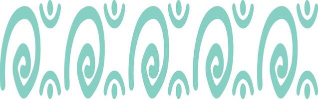 Ethnic Style Borders with Tribal Abstract Pattern. Hand Drawn Design Style. Isolated on White Background. vector